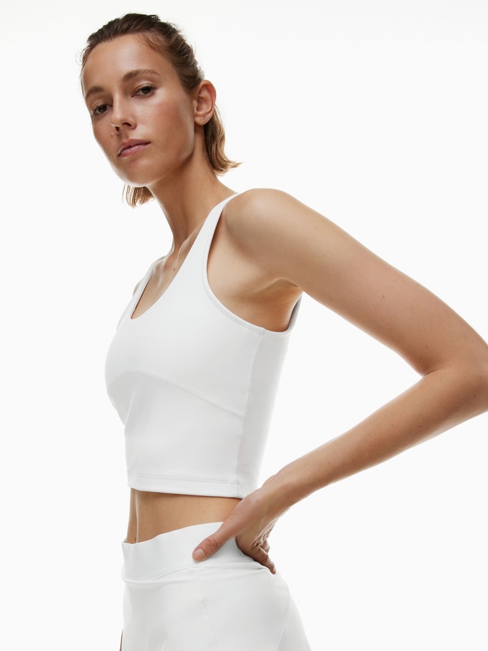 Aritzia - TnAction White Tank Top with Built In Bra